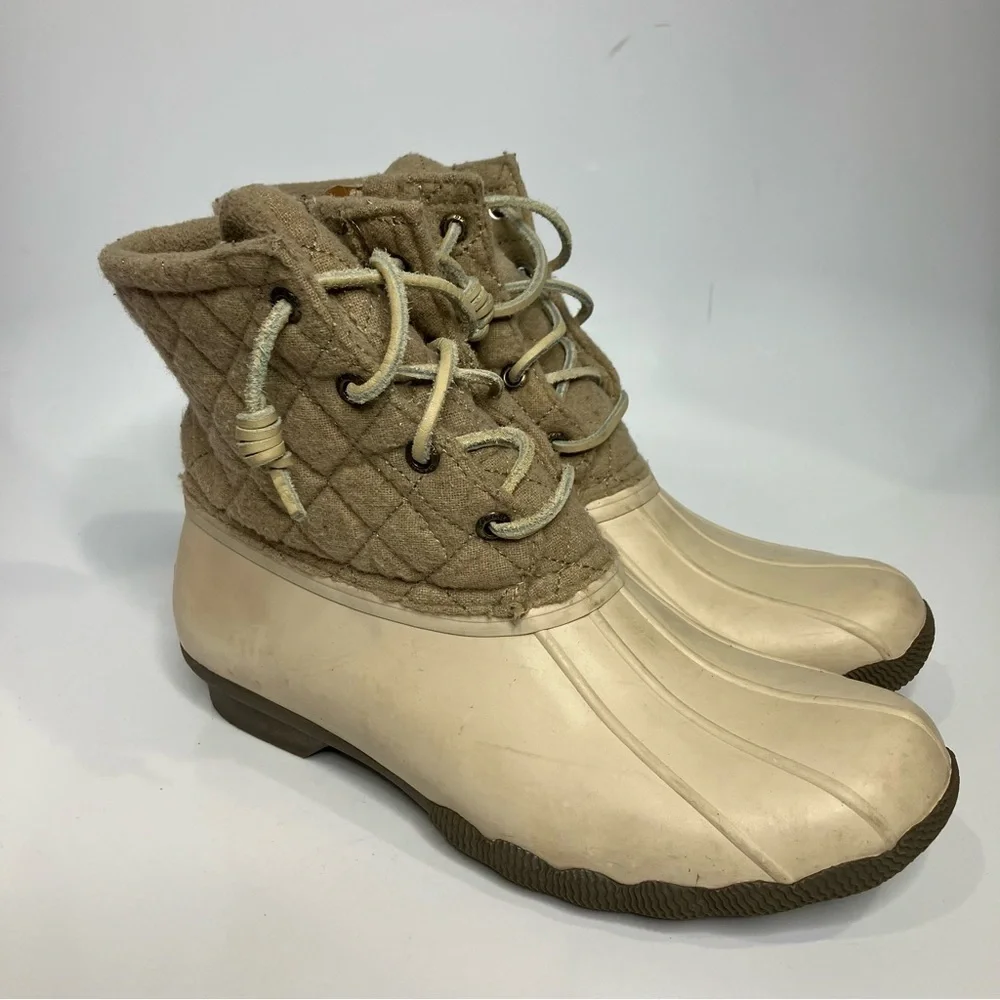 Sperry Syren gulf wool quilted tan size‎ 8